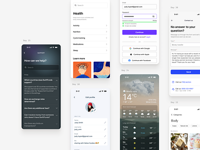 30-day UI challenge 1/3 app challenge design figma mobile ui uxui