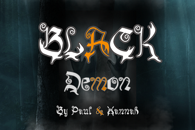 BLACK Demon font black blackleter demon elegant font font design font style fontpack fonts graphic design halloween handwriting handwritten lettering modern motion graphics script