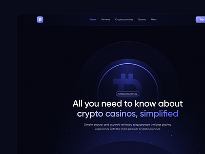 🚀 Dark Mode Hero Section for Crypto Gambling Hub 🎲✨ crypto cryptocurrency cryptogambling darkmode fintech gambling hero