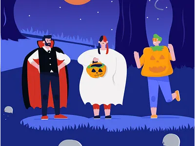 Happy Halloween character design costume event illustration festive halloween halloween costume holiday design illustration scary spooky