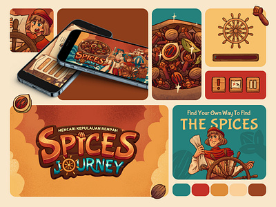 Spices Journey Game - Visual Identity app art artwork design game game concepts game design gaming graphic design illustration mobile play prototype ui visual identity