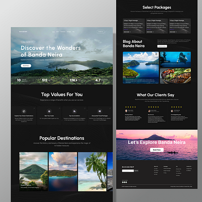 Banartrip - Explore Banda Neira Landing Page landing page travel travelling trip ui ux website