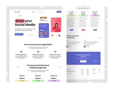 MedEx || Social Media Management Landing Page Exploration app branding design figma graphic design home page illustration landing page marketing social social media ui ui ux uiux design user experience user interface ux web web design website