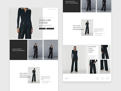 Elegant Clothing Landing Page black clothing elegant landing page luxury