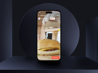 Live Shopping Experience ecommerce food delivery live shopping mobile app design motion ui motion