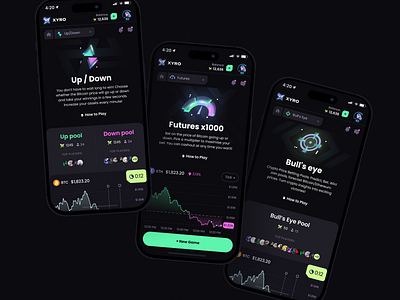 GameFi & SocialFi platform for trading duels app design betting blockchain crypto crypto app defi finance gambling gamefi gaming mobile app platform product design trading ui design user interface ux uxui uxui design web3