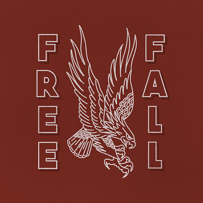 Free Fall american traditional free fall graphic design logo tattoo