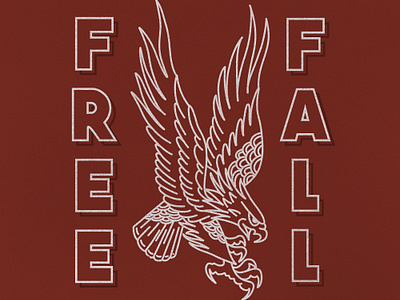 Free Fall american traditional free fall graphic design logo tattoo