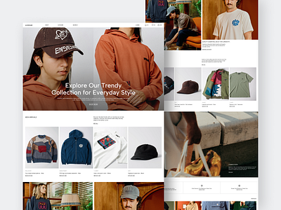 Ecommerce Fashion Store clean cloth fireart image store ui ux web