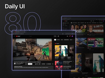 Online Video Streaming app Youtube UI design product design ui ux