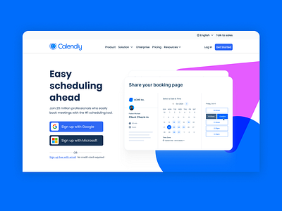 Hero section @calendly booking desktop app figma hero section ui uiux ux