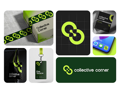 Collective corner: Coworking space - Visual Identity animation brand identity branding coworkingspace graphic design guidelines logo logo design office typography visual identity work space