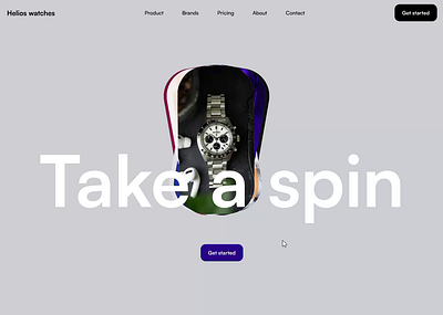 Spinning Carousel Animation For Watch Collection Website - Figma animation branding figma graphic design product design ui uianimation ux watchcollection