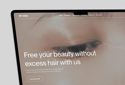 MY SKIN Website Home Page home page landing page ui ux ui design