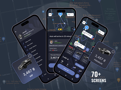 Day 8. Mobile App Design for Taxi Service client taxi app mobile app uiux mobile design taxi service taxi uiux ui design car service ux taxi app