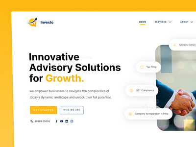 Consulting Advisory Platform: design ui ui ux yellow