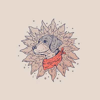 Inktober day 9: Sun art cartoon character character design design dog drawing illustration inktober inktober 2024 sun