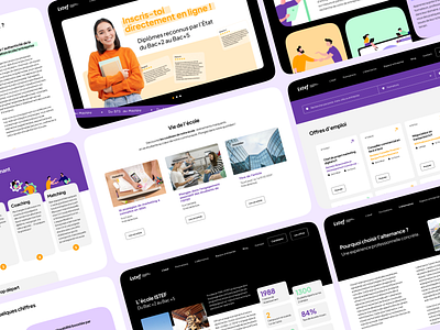 School website design design system illustration product design ui ux website