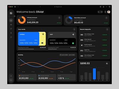 Vanguard Dashboard Design banking dashboard ui ux ui design web design