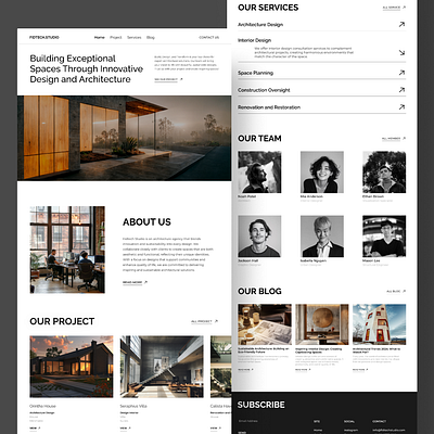 FIDTECH STUDIO - Architecture Agency Website architecture agency landing page ui uiux ux website