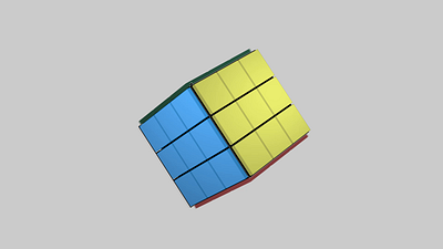 RUBIX CUBE 2d 3d animation motion graphics