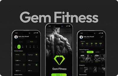 Fitness Mobile App app design figma fitness gym mobile app uiux