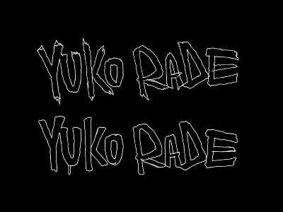 Yuko Rade - Sketches branding hand drawn hand lettering lettering letters music pencil producer rebel sketch type typography