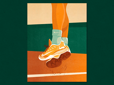 Poster Rafael Nadal clay court france graphic design illustration illustrator nadal nike rafa nadal rafael nadal roland gros service sport sports design tennis tennis love vector