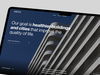 ARCHI Website Design Home Page landing page ui ux ui design web design