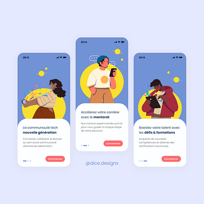 Onboarding & Sign up pages - UX UI daily ui design figma onboarding sign up ui user experience ux ux design