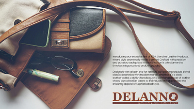 Delanno Leather Products branding graphic design logo