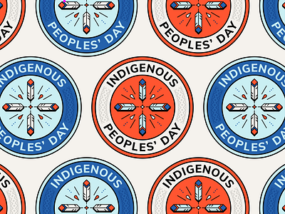 Indigenous Peoples' Day badge branding graphic design icon illustration logo minimal native native american sticker vector