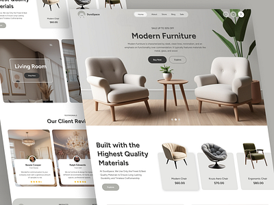 Furniture Landing Page Design figmadesign high quality furniture landing page living room furniture luxury furniture modern home decor website design