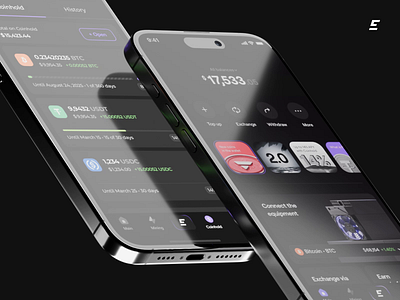 EMCD App Design / Home Screen app design banking crypto cryptocurrency home screen main page mining mobile design ui user interface