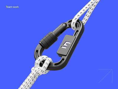 Team work 3d banking brand design branding brutal carabiner crypto cryptocurrency design illustration minimalistic