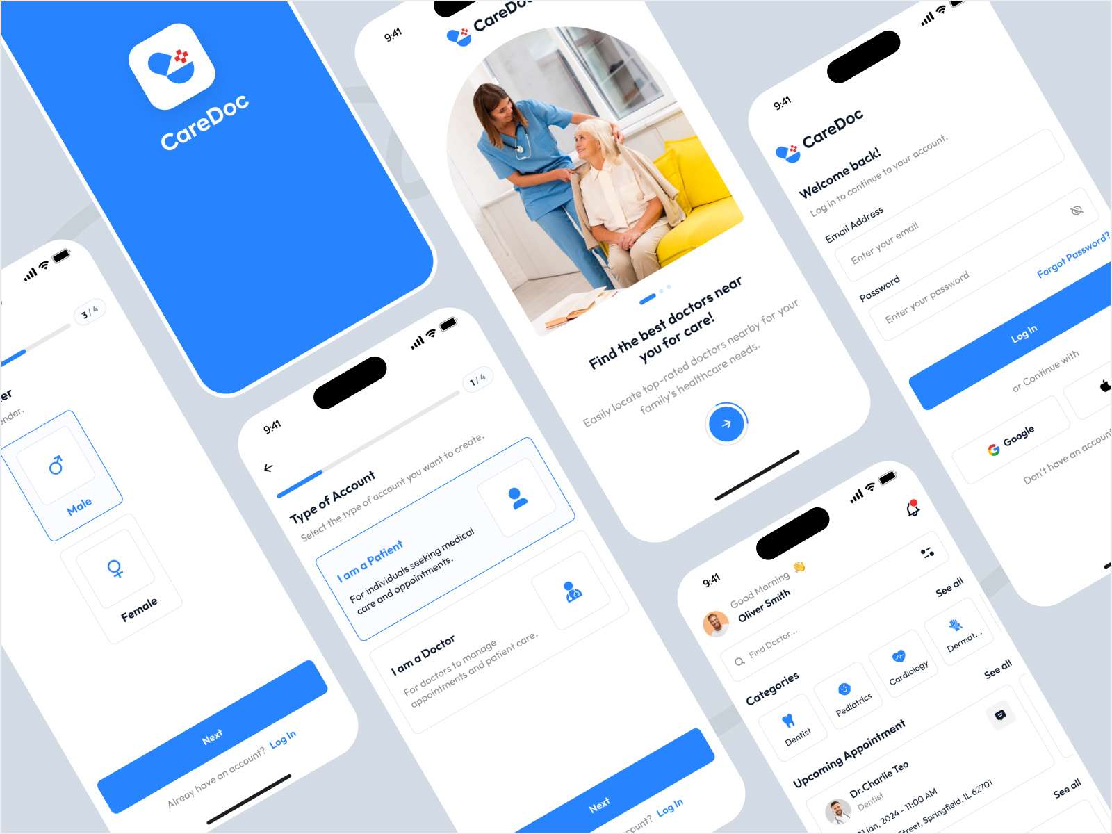 Example of Mobile App UX/UI Design / From 5 Screens