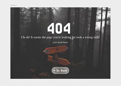 404 Error Page #DailyUI dailyui errorpage ui ux