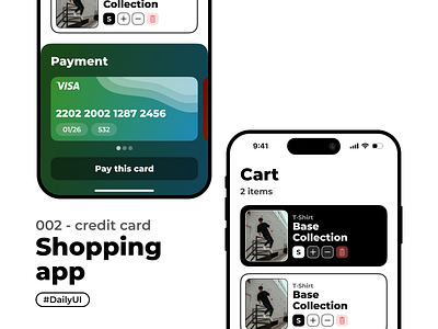 002 - Credit card Checkout. Shopping app #DailyUI 100 day challenge app daily dailyui magazine ui ux