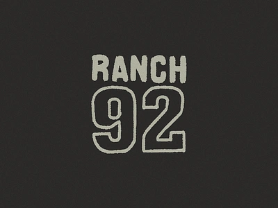 "Ranch92" Type treatment adventure backpacking branding design graphic design hiking jagged merch off grid outdoor rough rv travel vanlife