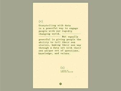 Storytelling with data data graphic design poster quote storytelling texture typewriter typography