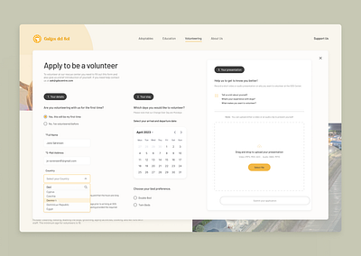 Volunteer Application Form application digitaldesign dogrescue form redesign uiux