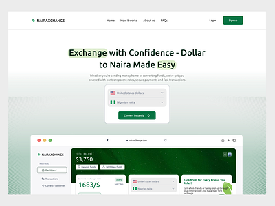 NAIRAXCHANGE Hero Section branding colorpalette creativedesign currency exchange dashboarddesign designinspiration ecommerce finance financialservices interfacedesign landingpage minimalistdesign moneyexchange paymentsolutions saas design typography uiux userexperience webdesign webdevelopment