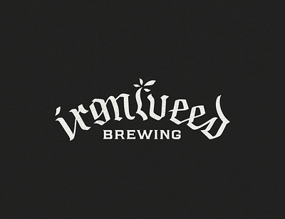 Ironweed Brewing Concept beer branding brewery illustration lettering lockup logo wordmark