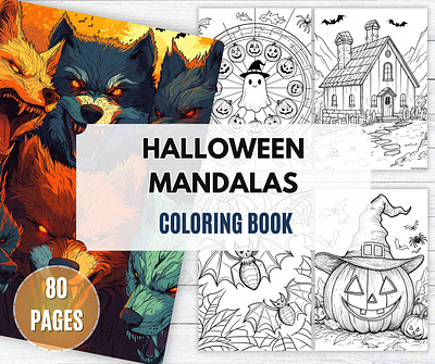 Halloween Mandalas Coloring Book | Spooky Intricate Patterns mandala coloring book