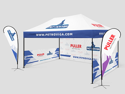 ✨ Sleek Custom Tent & Teardrop Flag Design for Petnoviga ✨ banner ad blackandwhite cleanaesthetic customtentcreation design eventmarketing minimaliststyle teardropbanner tradeshowdisplays