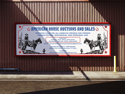 AMERICAN HORSE AUCTIONS & SALES adobe portfolio american art billboard branding cards cards design custom logo design graphic graphic design horse illustration logo logo design poster visual identity western