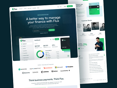 💵 Fintech Landing Page UI Design 2024 ui clean ui dashboard landing page design designerzafor figma design finance website fintech landing page minimal modern ui ui design user interface website website design website landing page