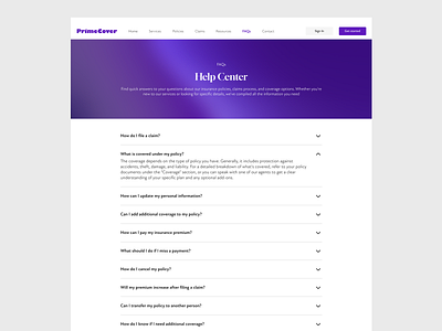 FAQ Page Design design productdesign ui userinterface webdesign