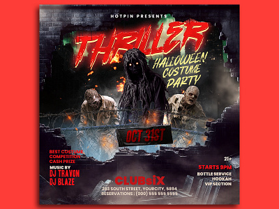 Halloween Flyer Template poster