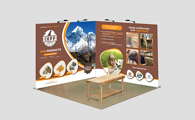 L-shape Trade Show booth Banner Custom Design. backdrop banner banner ad banner design branding custombanner tradeshowdesign